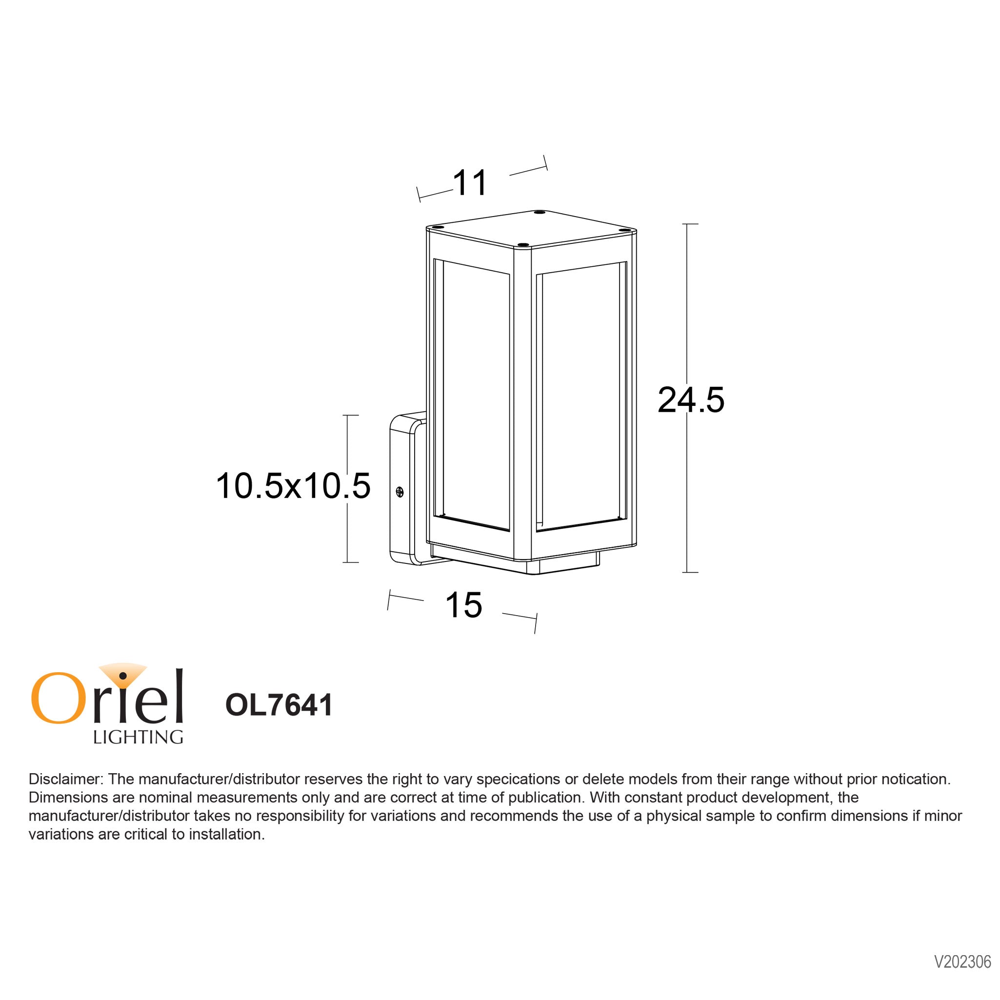 PORTICO BLACK - Black Outdoor Wall Light