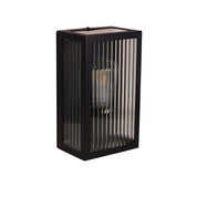 CHICAGO 1 LIGHT - Clear Ribbed Glass Decorative Outdoor Wall Light