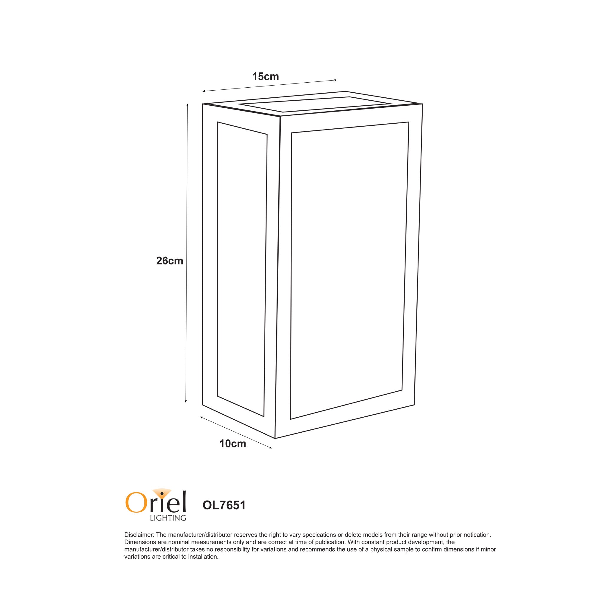 CHICAGO 1 LIGHT - Clear Ribbed Glass Decorative Outdoor Wall Light