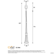 HIGHGATE TOP and POST - Traditional Outdoor 224cm Post Light