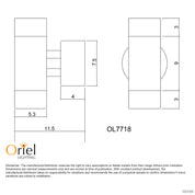 COMMA 2 LIGHT Copper - 240V Outdoor Up-Down Wall Light Copper