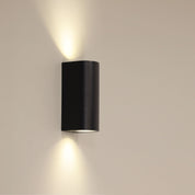 HERA TWIN BLACK - Black Outdoor Wall Light