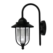 Domo 1 Light Wall Light Black & Clear