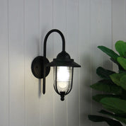 Domo 1 Light Wall Light Black & Clear