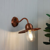 ALLEY COPPER - Retro Angled Outdoor Wall Light