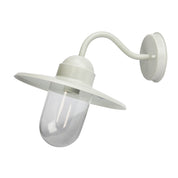 ALLEY WHITE - Retro Angled Outdoor Wall Light