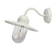 ALLEY WHITE - Retro Angled Outdoor Wall Light