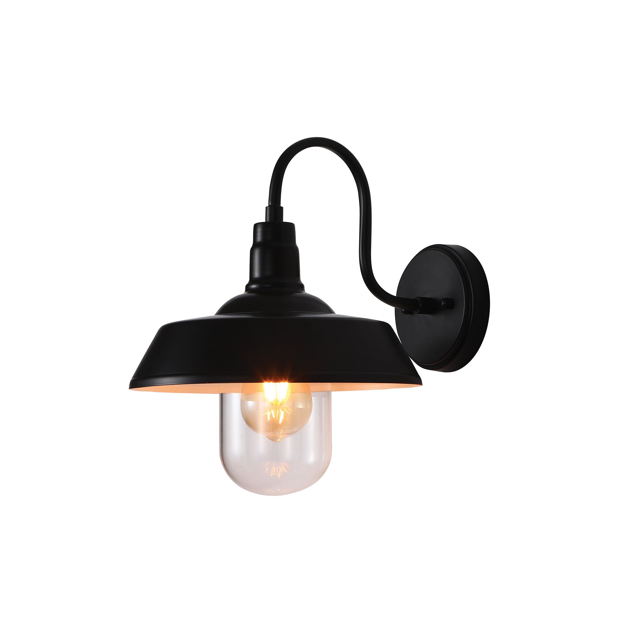 HUDSON BLACK - Barn Style Wall Light