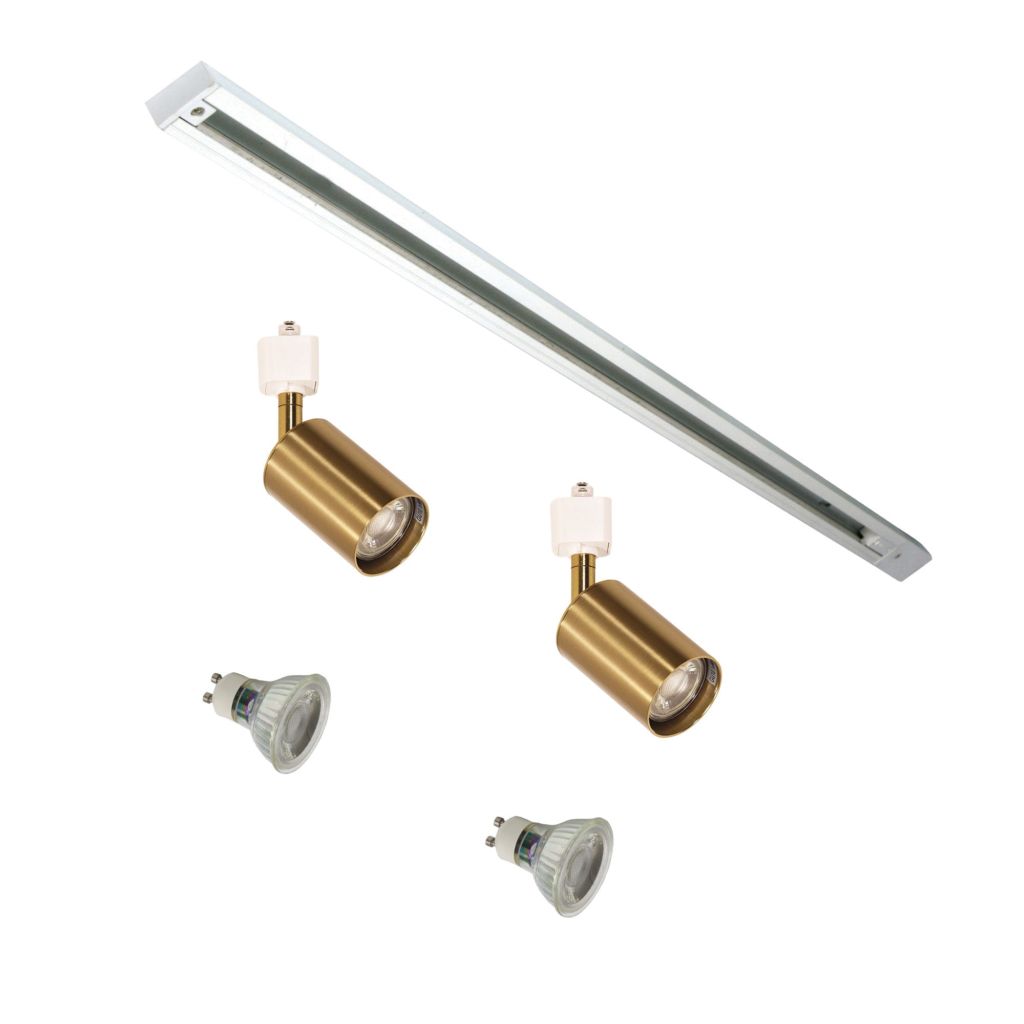 BRIDGE.2 TRACK WHITE + BRASS - 2lt Track Kit White + Satin Brass