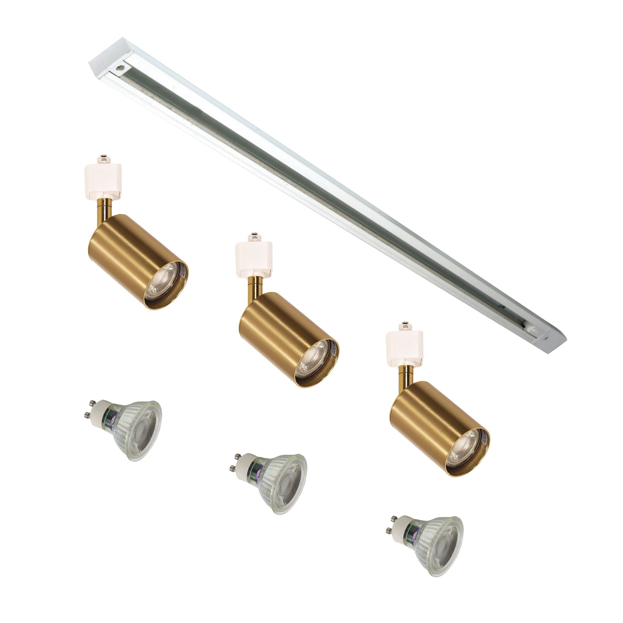 BRIDGE.3 TRACK WHITE + BRASS - 3lt Track Kit White + Satin Brass