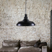 SLATER PENDANT BLACK - Black Industrial Vintage Pendant