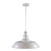 SLATER PENDANT WHITE - White Industrial Vintage Pendant