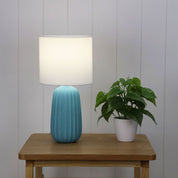 BENJY.20 BLUE - Blue Ceramic Table Lamp