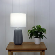 BENJY.20 GREY - Grey Ceramic Table Lamp