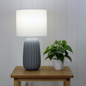 BENJY.25 GREY - Grey Ceramic Table Lamp