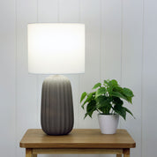 BENJY.25 TAUPE - Taupe Ceramic Table Lamp