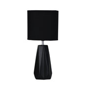 SHELLY BLACK - Black Ceramic Table Lamp