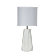 SHELLY WHITE - White Ceramic Table Lamp