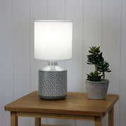 CELIA GREY - Grey Ceramic Table Lamp