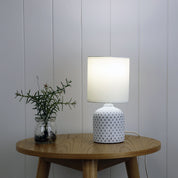 VERA WHITE - White Ceramic Table Lamp