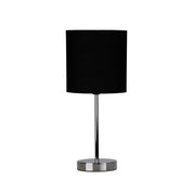 ZOLA TABLE LAMP BLACK - Chrome Base with Black Shade