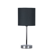 ZOLA TABLE LAMP GREY - Chrome Base with Grey Shade