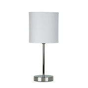 ZOLA TABLE LAMP WHITE - Chrome Base with White Shade