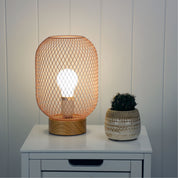 TILDA PINK - Pink Mesh Table Lamp