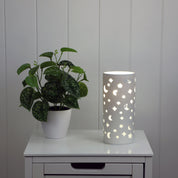 DIANA MOON - Ceramic lamp with moon and star pattern