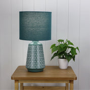 MOANA GREEN - Ceramic Table Lamp with Shade Green