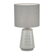 MOANA GREY - Ceramic Table Lamp with Shade Grey
