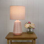MOANA PINK - Ceramic Table Lamp with Shade Pink