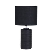 JENNY BLACK - Black Ceramic Table Lamp
