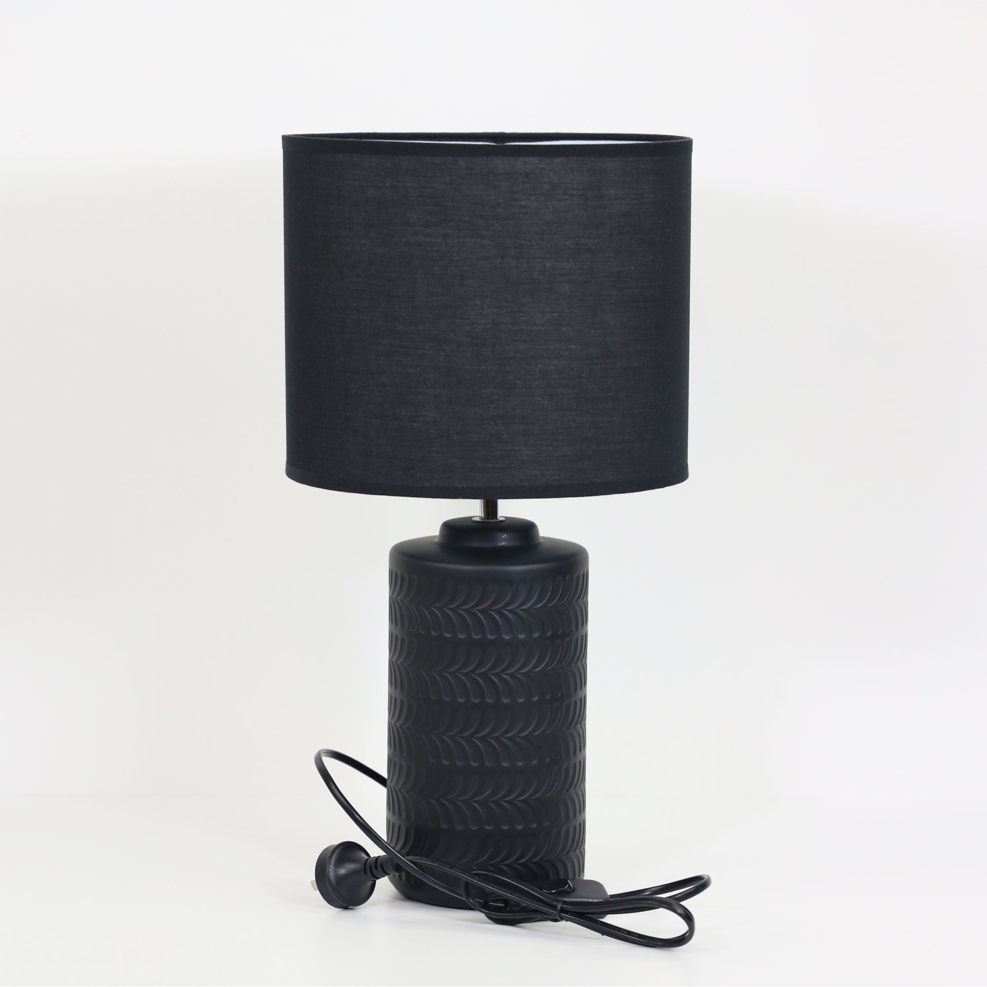 JENNY BLACK - Black Ceramic Table Lamp