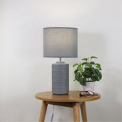 JENNY GREY - Grey Ceramic Table Lamp