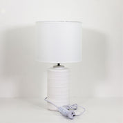 JENNY WHITE - White Ceramic Table Lamp