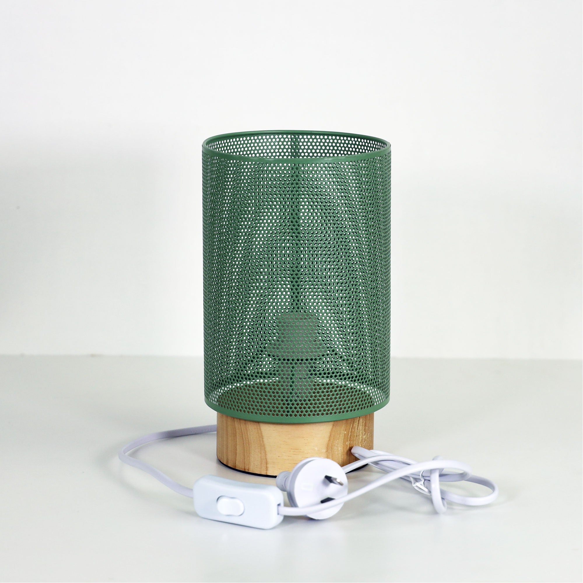 LENNY GREEN - Mesh Bedside Lamp in Green