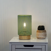 LENNY GREEN - Mesh Bedside Lamp in Green