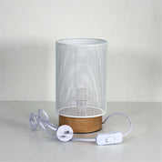 LENNY WHITE - Mesh Bedside Lamp in White