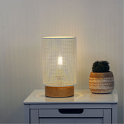 LENNY WHITE - Mesh Bedside Lamp in White