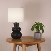 HOLLA BLACK - Black Ceramic Table Lamp