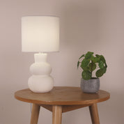 HOLLA WHITE - White Ceramic Table Lamp