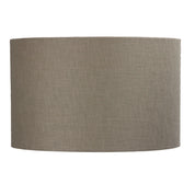 40cm Drum Coffee Burlap Shade - Coffee-neutral textured Drum Shade