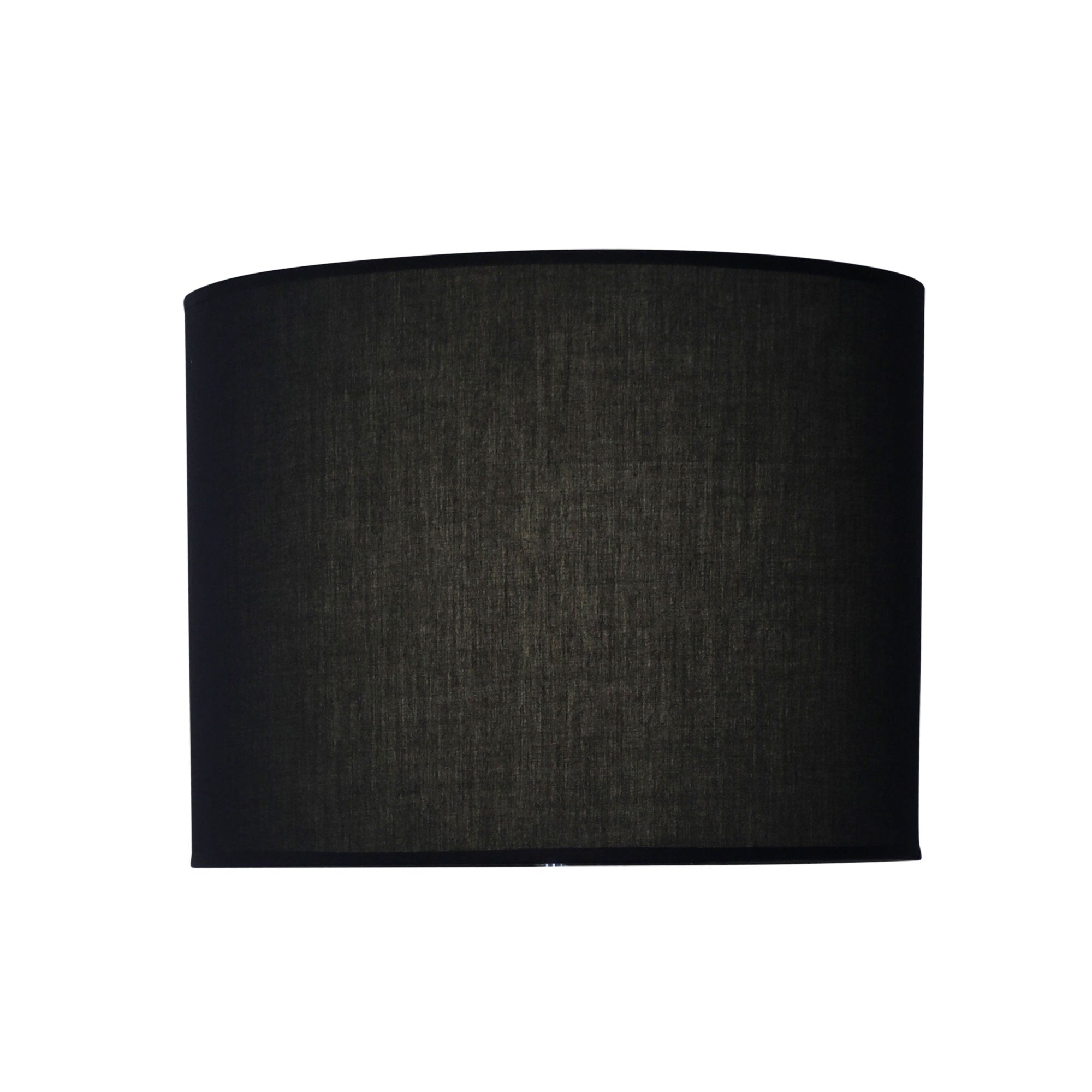 40CM DRUM SHADE BLACK - Medium-Large Poly Cotton Shade
