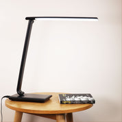 LUKE BLACK - Touch Dimming LED Lamp with USB Port