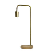 LANE BRASS - Scandi Table Lamp Brushed Brass with Timber
