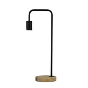 LANE BLACK - Scandi Table Lamp Black with Timber