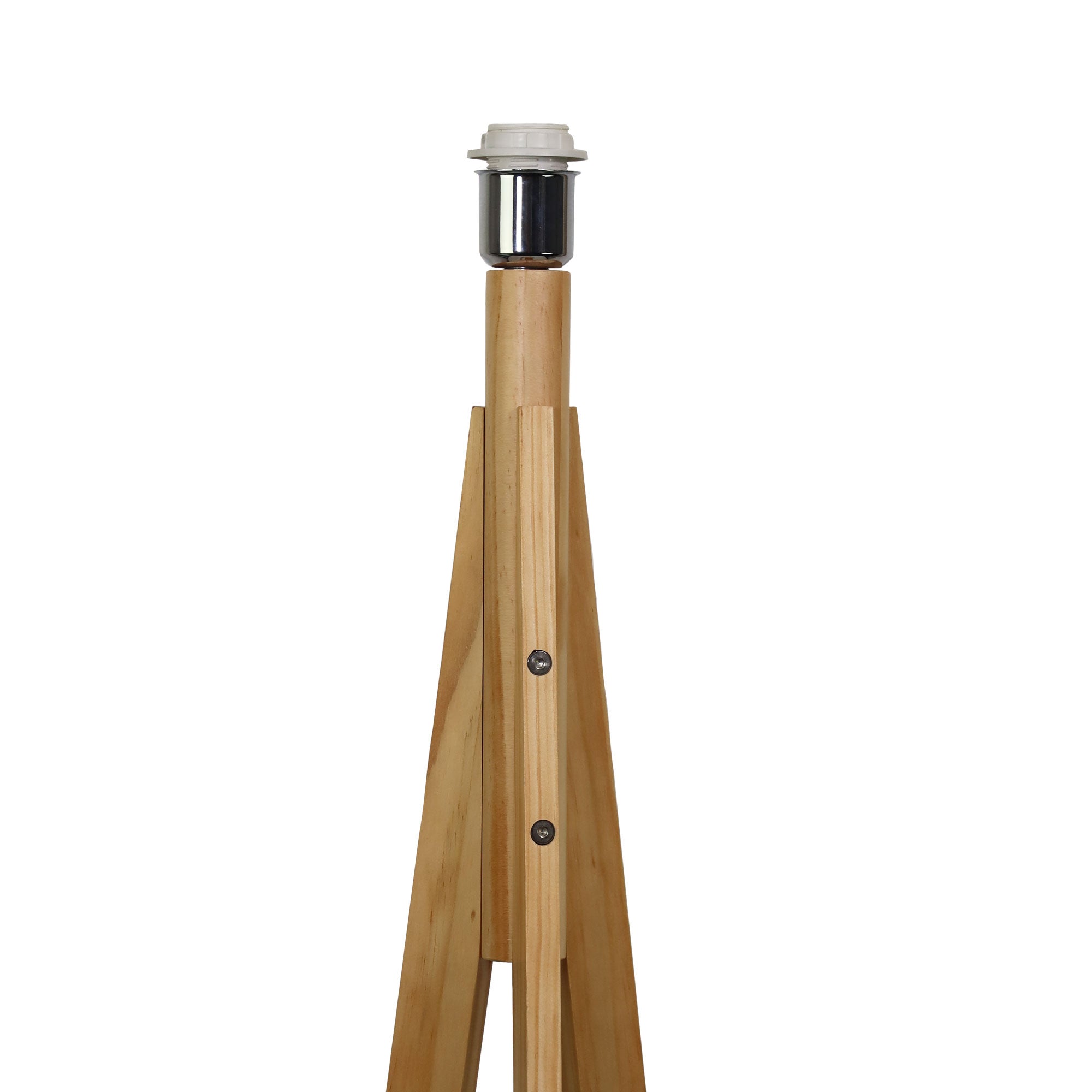 STABB FLOOR LAMP - Natural Timber base only E27