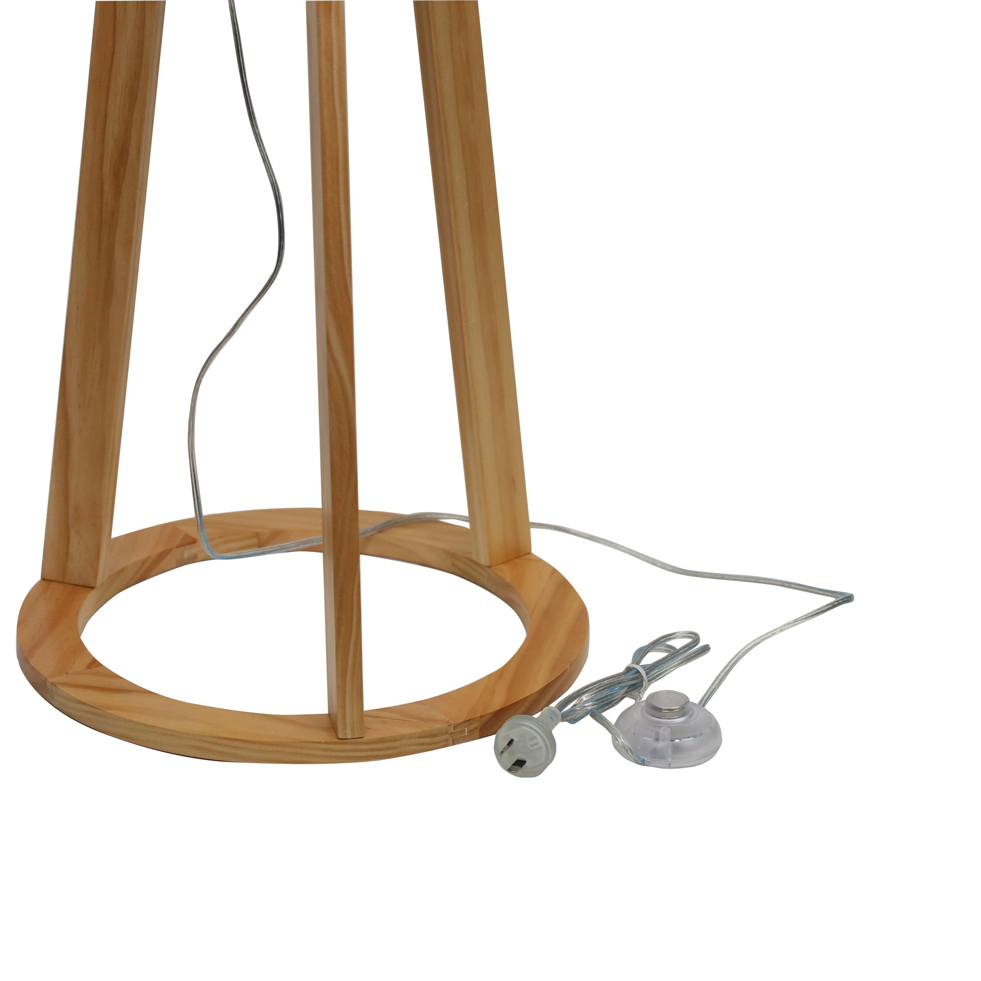 STABB FLOOR LAMP - Natural Timber base only E27