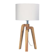 LUND TABLE LAMP - Scandi Inspired Timber Tripod Lamp with Shade